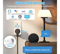 Lot de 4 prises connectées WiFi avec contrôle via application, 16 A 3520 W, fonction minuterie, prise sans fil pour la domotique.