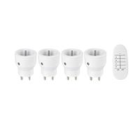 Lot de 4 Prises + télécommande on Off SEMAC COMFORTLIFE, pour contrôle de 4 équipements électriques, portée 50m, Pile 12V 23A
