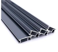 Lot de 4 Profils Alu Recoupables pour Moustiquaire Fenêtre Cadre Fixe - Aluminium Résistant - Facile à Couper (Gris Anthracite, 2000 mm)