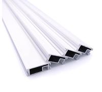 Lot de 4 Profils Alu Recoupables pour Moustiquaire Fenêtre Cadre Fixe - Aluminium Résistant - Facile à Couper (Blanc, 1000 mm)