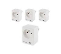 - Lot de 4 programmateurs Wi-Fi - suivi consommation - 3680W - Blanc
