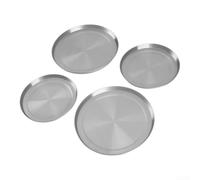 Lot de 4 protecteurs de plaque de cuisson électrique en acier inoxydable | Design rond, haute résistance à la chaleur, empêche la déformation, protège le brûleur pour la surface, longue durée de vie