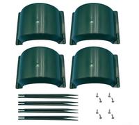 Lot de 4 protections d'arroseur d'irrigation pour têtes d'arrosage de pelouse, réduisent les surpulvérisations et les impacts du véhicule (vert)
