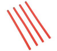 Lot de 4 Protections de Grille de Four, Protections de Grille de Four en Silicone Résistant à la Chaleur, Accessoires de Four pour Cuisine, Restaurant, Protection contre les Brûlures et les(Rouge)