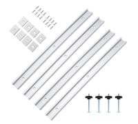 Lot de 4 rails de guidage à rainure en T de 400 mm avec glissière M8 M6, rail de montage pour outils de travail du bois