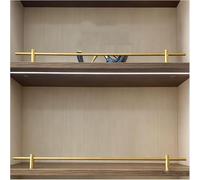 Lot de 4 rails d'étagère en aluminium - Garde-corps pour étagère à chaussures, bibliothèque, placard et entrées - Empêche les articles de tomber Solution de rangement polyvalente pour la maison et le