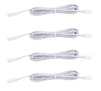 Lot de 4 rallonges LED de 2 m, 2 broches avec mini fiche pour lampes | Câbles de raccordement en cuivre à 2 broches de 2 m pour éclairage LED compatible, éclairage d'armoire et systèmes basse