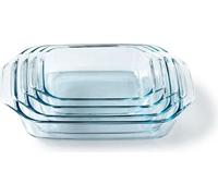 lot de 4 ramequins - PYREX - Verre - Rectangulaire - 27/31/35/39 cm