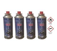 Lot de 4 Recharges Cartouche de Gaz Butane 220Gr - Camping Réchaud Chalumeau