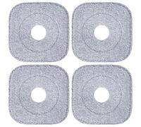 Lot de 4 recharges de serpillères carrées en microfibre de 21,8 cm, compatibles avec les serpillères True & Tidy, épaisses et lavables en machine
