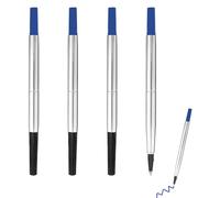 Lot de 4 recharges de stylo roller Parker 0,7 mm compatibles avec les stylos Parker Quink, pointe moyenne pour une écriture lisse, séchage rapide, idéales pour le bureau, l'école, un usage personnel