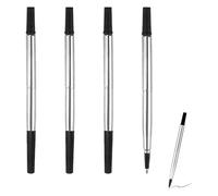 Lot de 4 recharges de stylo roller Parker 0,7 mm compatibles avec les stylos Parker Quink, pointe moyenne pour une écriture lisse, séchage rapide, idéales pour le bureau, l'école, un usage personnel