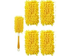 Lot de 4 Recharges plumeau Microfibre lavable Compatible Swiffer manche extensible Pour ventilateur plafond et meubles .