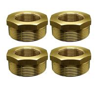 Lot de 4 Réducteurs Laiton Hexagonal Mâle vers Femelle Raccord Visser Robuste pour Plomberie, Chauffage, Eau et Gaz - Adaptateur Fileté Haute Résistance Anti-Corrosion