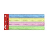 Lot de 4 règles colorées de 30,5 cm, règle transparente avec échelle en pouces et centimètres, outil de mesure mathématique pour étudiants, enseignants, dessins, dessins