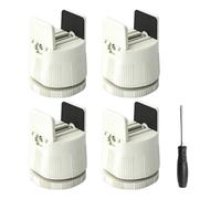 Lot de 4 rehausseurs de meubles réglables de 6 à 8 cm avec pince à vis - Réhausseur de lit et hauteur de table pour 10 à 50 mm de largeur (pieds carrés/ronds) - Idéal pour lit, canapé, bureau, chaise