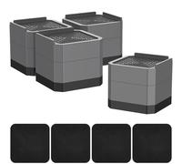 Lot de 4 rehausseurs de Meubles réglables de 7,3 cm - Pieds de Table - Pieds de Meubles - Hauteur réglable - Rehausseurs de lit carrés pour canapé, Table, bibliothèque