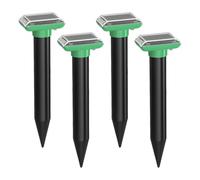 Lot de 4 répulsifs solaires pour animaux IP66 - Étanche - Vibrations | Lot de 4 - Fonctionne à l'énergie solaire et sans source d'alimentation externe - Convient pour le jardin et la cour