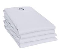 Lot de 4 rideaux à œillets occultants unis petite hauteur 140 x 180 cm - Gris pâle