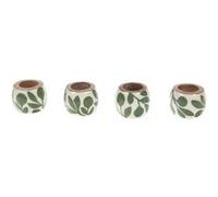 Lot de 4 ronds de serviette Olivia - Amadeus - Vert - Bois Vert G