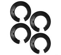 Lot de 4 rosaces noires pour tuyaux d'eau de 50 mm, anneau décoratif en plastique PP pour vanne de vidange de robinet, collier de garniture facile à installer de 8,5 cm