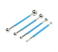 Lot de 4 rouleaux de couture à double boule en acier inoxydable | Double billes en acier, lisse les lignes de joint, matériau résistant à la rouille, utilisation durable, opération facile