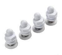 Lot de 4 rouleaux de porte de douche pour portes en verre de 4 à 8 mm - Roulettes faciles à glisser pour cabine de douche - Roues en nylon et ABS - Blanc avec diamètre de 19 mm, 23 mm, 25 mm, 27 mm