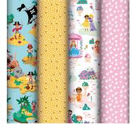 Lot de 4 rouleaux papier cadeau CLAIREFONTAINE Excellia 2m Il était une fois