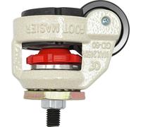 Lot de 4 roulettes à nivellement - Roulettes pivotantes pour charges lourdes - Filetage M12 - 250 kg/roulette, lot de 500 kg - Nylon et acier - Roue 10,1 cm - Blanc
