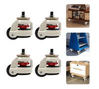 Lot de 4 roulettes de nivellement pour charges lourdes - Roulettes pivotantes industrielles pour table de travail - charge1000 kg