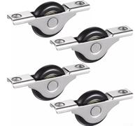 Lot de 4 roulettes de porte coulissante en nylon 6,5 cm | Mélange de nylon, 6,5 x 1,3 cm, pour une glisse fluide, lot de 4, utilisation dans un placard de cuisine