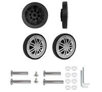 Lot de 4 roulettes de rechange pivotantes en caoutchouc pour valise, 59 mm x 12 mm, roulettes pivotantes pour chariots, kits de réparation