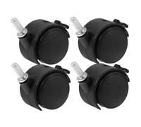 Lot de 4 Roulettes de Rechange Pivotantes Frein pour Chariot | Rotation et Stationnement Sûr, Plastique et Fer, pour Chariots et Étendoirs à Linge