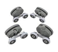 Lot de 4 roulettes doubles pour porte de douche supérieure inférieure 23 mm pour verre de salle de bain (19 mm)