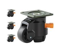 lot de 4 roulettes pivotantes φ50,8mm - roulette de meuble réglable en hauteur - roulette de transport 0,5 tonne - roulette en nylon pour charges lourdes - roulette de nivellement roulette de charge -