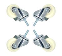 Lot de 4 roulettes pivotantes robustes avec double roulement, tige M8/M10, idéales pour une mobilité et une stabilité fluides pour chaises de bureau