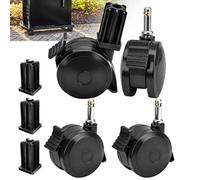 Lot de 4 roulettes verrouillables 70360 pour barbecue Weber 300 SER E310 | 70360 Roulette verrouillable avec insert pour barbecues à gaz Weber 2009-2012, E400 E600 Summit 2007-2019