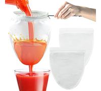 Lot de 4 sacs à lait de noix avec support, tissu réutilisable, 1 support, 2 sacs à tamis en coton, 1 sac filtrant en nylon haute densité, les jus de légumes et les jus, M
