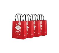 Lot de 4 Sacs cadeaux motif floral ( Rouge ) []