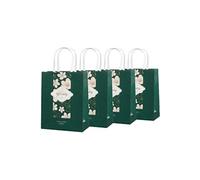 Lot de 4 Sacs cadeaux motif floral ( Vert ) []