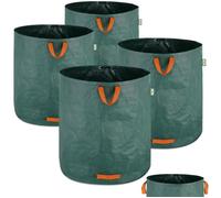 4x Sacs de jardin 500L 50 kg sac de déchets ordures végétaux tissu renforcé pliable hydrofuges sac