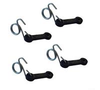 Lot de 4 sangles de loquet et crochet de rechange pour tondeuse à gazon 160793 en plastique noir 43 mm Installation facile Fixation sécurisée