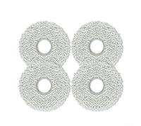 Lot de 4 serpillères de rechange pour Roborock Qrevo pour Saros 10R - Kit d'accessoires lavables en microfibre - Tampons de nettoyage à bords doux - Pièces d'entretien du sol réutilisables - Modèles