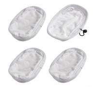 Lot de 4 serpillères en microfibre lavables et réutilisables pour sols durs Morphy Richards 70495 720023 720502 Blanc