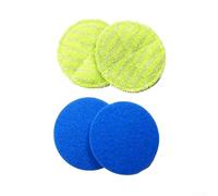 Lot de 4 serpillères flottantes de rechange pour serpillères électriques rotatives sans fil pour balai à batterie, serpillère flottante, microfibre pour tampons (2 brosses à récurer pour tampons, 2