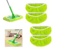 Lot de 4 serpillères humides en Microfibre pour Swiffer Wet, réutilisables, pour Nettoyer Les Surfaces, Les sols en Bois, 25,4 cm