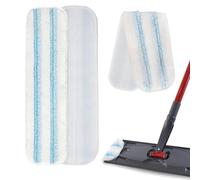 Lot de 4 Serpillières de Rechange Compatibles Vileda H2PrO | Microfibre, Balai Plat, Lavables en Machine, Réutilisables, 40,5 x 11 cm