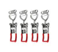 Lot de 4 serrures en acier inoxydable avec boucles réglables, pince horizontale et verrouillage rapide des pênes de porte