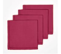Lot de 4 serviettes de table 100% coton Prune