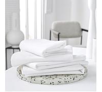 Lot de 4 serviettes de table en coton ""Essential"" - Blanc - l 40 x L 40 cm